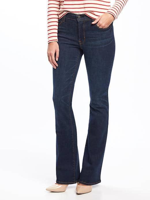 Old Navy Mid Rise Micro Flare Rockstar Jeans For Women - Golden Gate