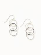 Old Navy Linear Ring Drop Earrings For Women - Silver