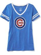 Old Navy Mlb Team Graphic V Neck Tee For Women - Chicago Cubs