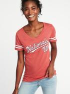Old Navy Womens Mlb Team V-neck Tee For Women Washington Nationals Size S