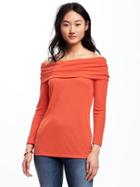 Old Navy Off The Shoulder Top For Women - Hot Tamale