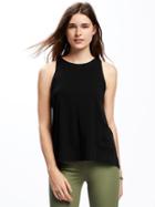 Old Navy Relaxed Hi Lo Tank For Women - Black