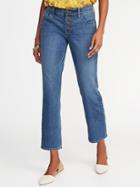 Old Navy Womens Button-fly Flare Ankle Jeans For Women Medium Wash Size 8