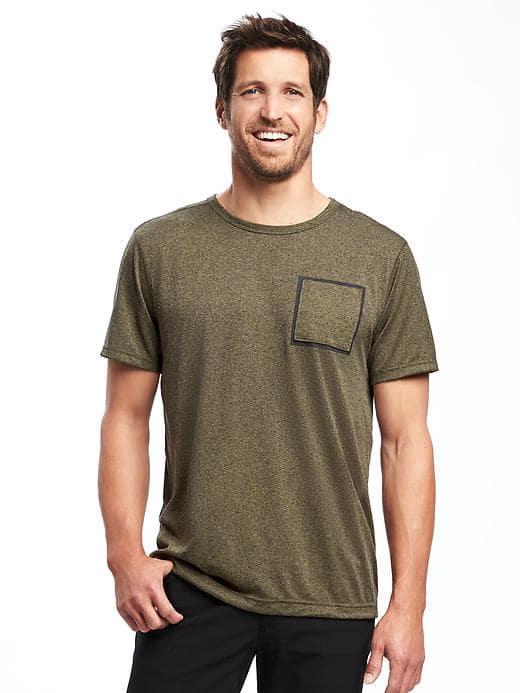 Old Navy Go Dry Cool Pocket Tee For Men - Coniferous