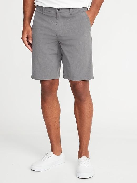 Old Navy Mens Slim 4-way-stretch Performance Shorts For Men - 10-inch Inseam Light Gray Heather - 10-inch Inseam Light Gray Heather Size 36w