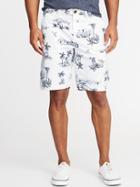 Old Navy Mens Slim Ultimate Built-in Flex Shorts For Men (10) White Scenic Size 40w