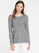 Old Navy Classic Crew Neck Sweater For Women - Grey Marl