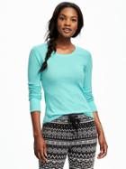 Old Navy Waffle Knit Tee For Women - Warmer Waters