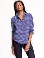 Old Navy Classic Oxford Shirt For Women - Warm Floral Bottom