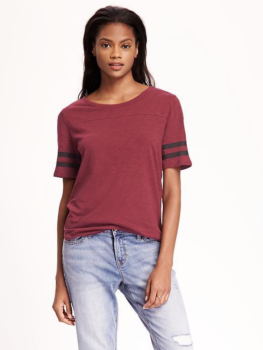 Old Navy Relaxed Varsity Tee For Women - Borscht