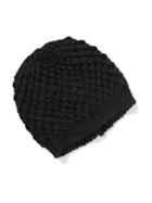 Old Navy Knitted Honeycomb Beanie For Women - Black