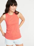 Old Navy Womens Slim-fit High-neck Sleeveless Tee For Women Briquette Size Xl