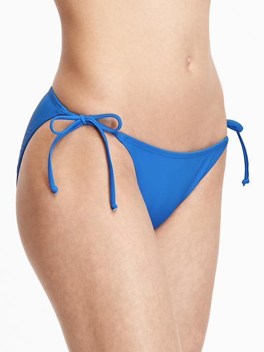 Old Navy Womens String Bikini Bottoms Size M - Dorie Blue Nylon