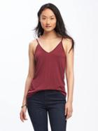 Old Navy Relaxed Double V Neck Cami For Women - Dark Red