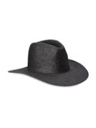 Old Navy Wide Brim Straw Panama Hat For Women - Black T