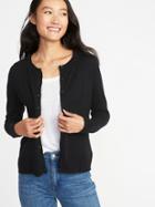 Old Navy Womens Semi-fitted Button-front Cardi For Women Black Size M