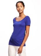 Old Navy Classic Semi Fitted Tee For Women - Bluer Than Blue