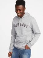 Old Navy Mens Logo-applique Pullover Hoodie For Men Heather Gray Size L