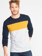 Old Navy Mens Soft-washed Pieced Color-block Tee For Men In The Navy Size M