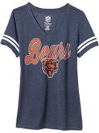 Old Navy Womens Nfl Sleeve Stripe Tee Size L - Bears