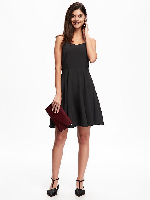Old Navy Fit & Flare Cami Dress For Women - Black Dots
