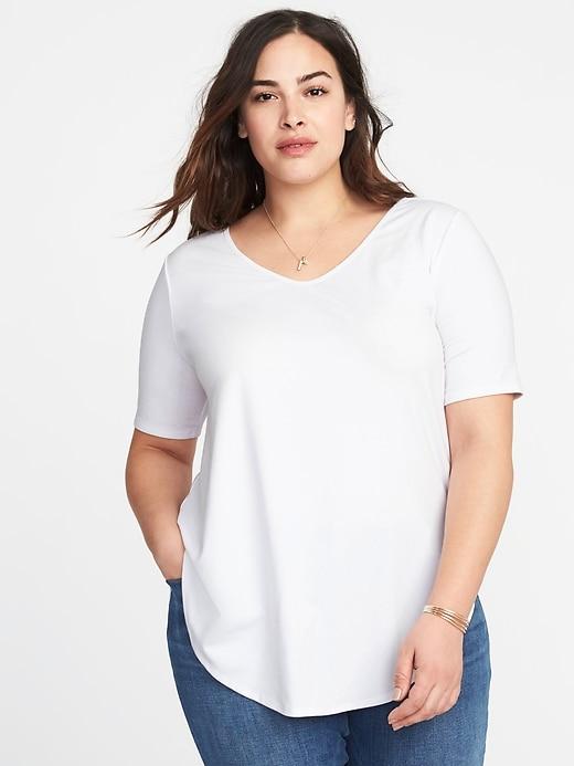 Old Navy Womens Plus-size Curved-hem Extra-long Tunic Calla Lilies Size 4x