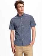 Old Navy Classic Printed Slim Fit Shirt For Men - Night Life