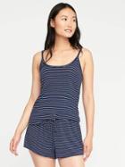 Old Navy Jersey Knit Curved Hem Sleep Cami For Women - Navy Stripe