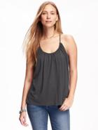 Old Navy Relaxed Suspended Neck Tank For Women - Gray Charles