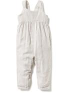 Old Navy Double Cloth Romper - Neutral Stripe