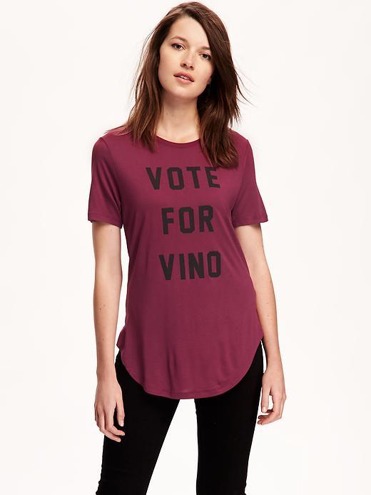 Old Navy Relaxed Graphic Crew Neck Tee For Women - Borscht