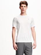 Old Navy Go Dry Cool Micro Texture Performance Tee For Men - Bright White