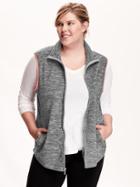 Old Navy Womens Plus Performance Fleece Zip Vest Size 1x Plus - Medium Gray