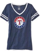 Old Navy Womens Mlb Team-graphic V-neck Tee For Women Texas Rangers Size L