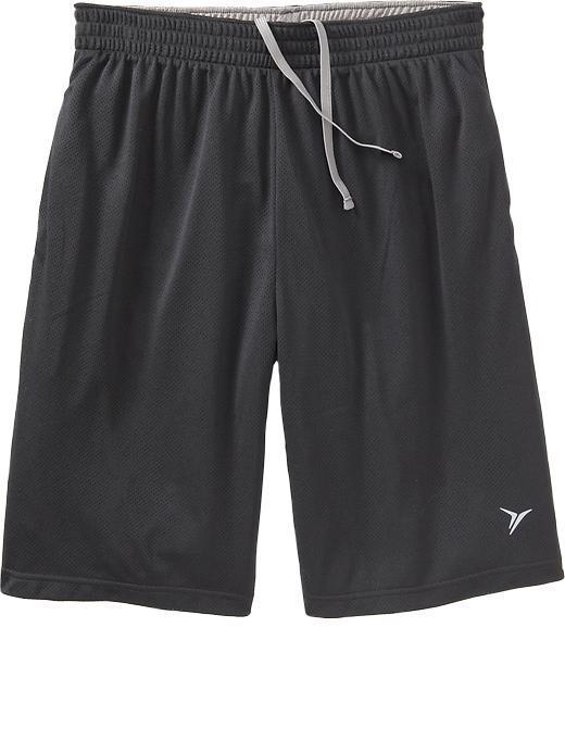 Old Navy Mens Active Mesh Shorts 10&quot; - Black Jack