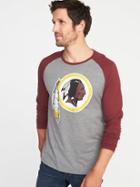 Old Navy Mens Nfl Graphic Raglan Tee For Men Redskins Size S