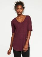 Old Navy Relaxed Curved Hem Tunic For Women - Pink Tangiers