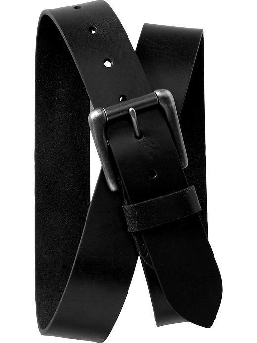 Old Navy Mens Mixed Leather Belts - Black