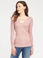 Old Navy Semi Fitted Cross Strap Top For Women - Paper Roses