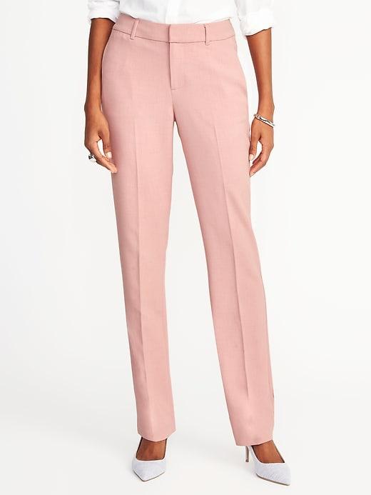 Old Navy Womens Mid-rise Harper Full-length Pants For Women Pink Paradigm Size 2