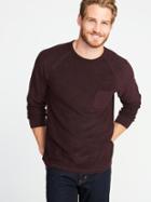 Old Navy Mens Sweater-knit Raglan-sleeve Tee For Men Saucy Red Size Xxl