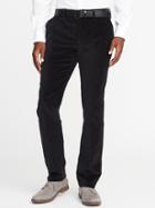 Old Navy Mens Slim Signature Built-in Flex Velvet Pants For Men Black Size 30w