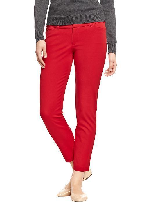 Old Navy Womens The Pixie Skinny Ankle Pants - Robbie Red