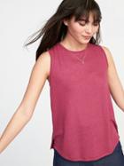 Old Navy Womens Relaxed Sleeveless Tie-back Top For Women Boysenberry Juice Size L
