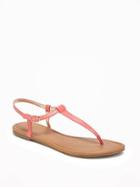 Old Navy T Strap Sandals For Women - Coral Pink