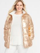 Old Navy Womens Plus-size Metallic Frost-free Jacket Rose Gold Size 2x