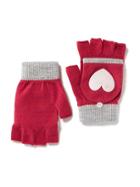 Old Navy Patterned Convertible Mittens Size One Size - Pink Heart