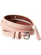 Old Navy Womens Skinny Faux Leather Belts Size L/xl - Chastity Pink