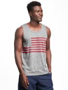 Old Navy Americana Graphic Tank For Men - Heather Gray