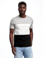 Old Navy Color Blocked Crew Neck Tee For Men - Heather Gray